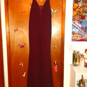 Size 6 burgundy bridesmaid dress from David's Bridal.